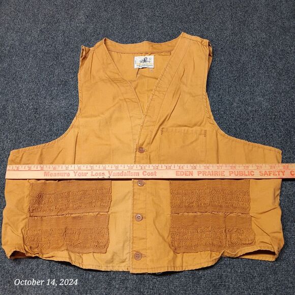 Vintage Black Sheep Hunting Vest Adult Large‎ Brown Canvas Japan Shell Holders - Picture 4 of 7